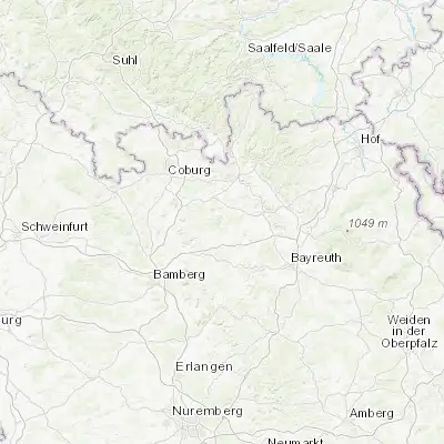 Map showing location of Weismain (50.085120, 11.240240)