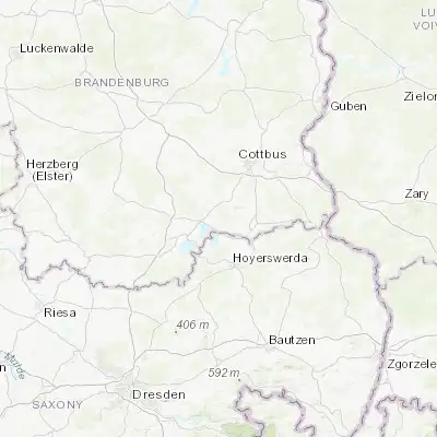 Map showing location of Welzow (51.583810, 14.170820)