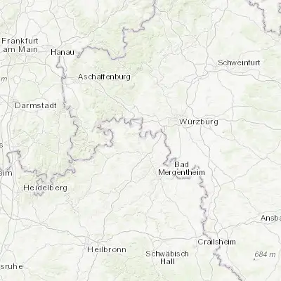 Map showing location of Werbach (49.670830, 9.639440)