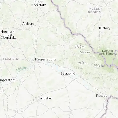 Map showing location of Wiesenfelden (49.040660, 12.540080)