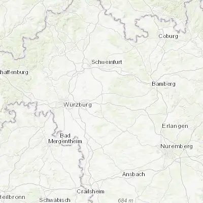 Map showing location of Wiesentheid (49.794510, 10.345090)