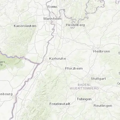 Map showing location of Wössingen (49.012050, 8.607540)