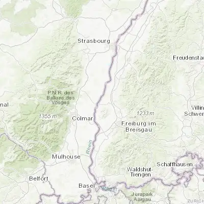 Map showing location of Wyhl (48.166170, 7.649170)