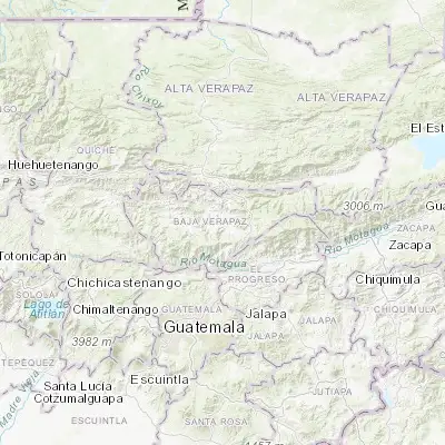 Map showing location of Salamá (15.102780, -90.318060)