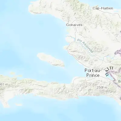 Map showing location of Anse à Galets (18.834490, -72.866440)