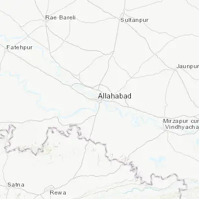 Map showing location of Allahābād (25.444780, 81.843220)