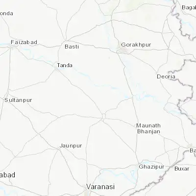 Map showing location of Bishunpur Urf Mahārājganj (26.259140, 83.116430)