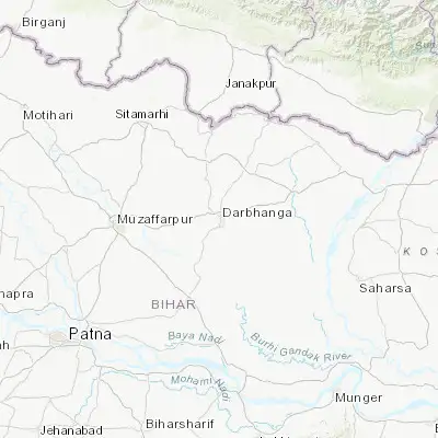 Map showing location of Darbhanga (26.152160, 85.897070)