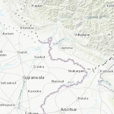 Map showing location of Norīa (32.520950, 74.798450)