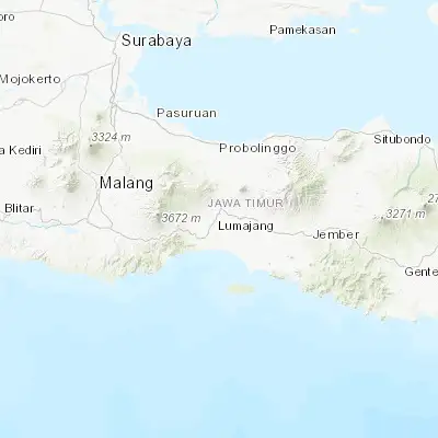 Map showing location of Lumajang (-8.133500, 113.224800)