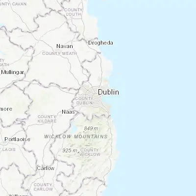 Map showing location of Dublin (53.333060, -6.248890)