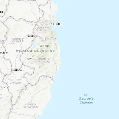 Map showing location of Wicklow (52.975000, -6.049440)