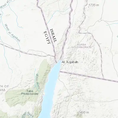 Map showing location of Eilat (29.558050, 34.948210)