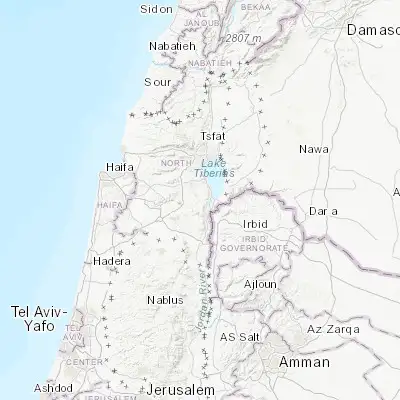 Map showing location of Yavne’el (32.706190, 35.504350)