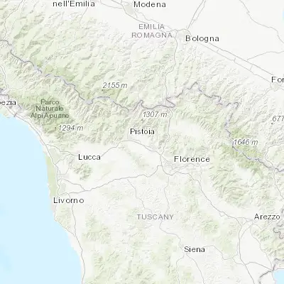 Map showing location of Agliana (43.902460, 11.005310)