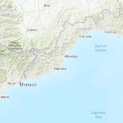 Map showing location of Alassio (44.003930, 8.167130)