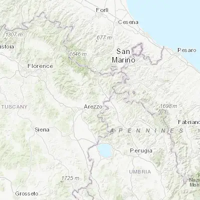 Map showing location of Anghiari (43.541040, 12.058320)