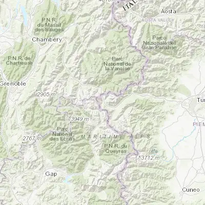 Map showing location of Bardonecchia (45.074620, 6.698880)