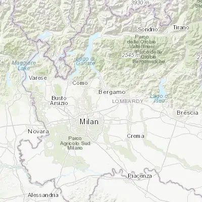 Map showing location of Bernareggio (45.647780, 9.405050)