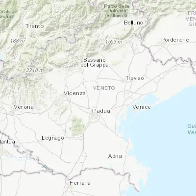 Map showing location of Borgoricco-San Michele delle Badesse-Sant'Eufemia (45.535200, 11.941110)