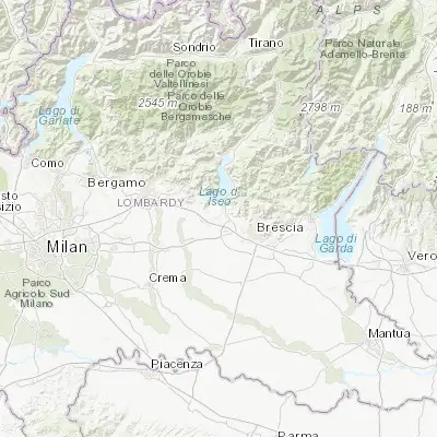 Map showing location of Bornato (45.593680, 10.040900)