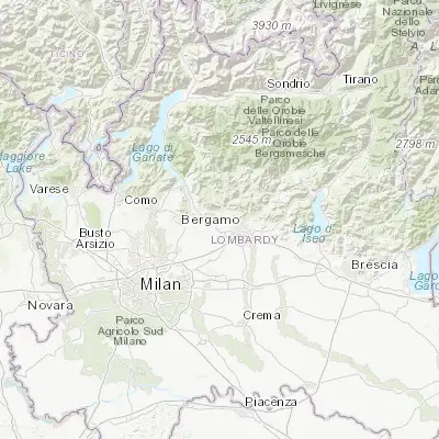 Map showing location of Brembate di Sopra (45.716680, 9.579450)