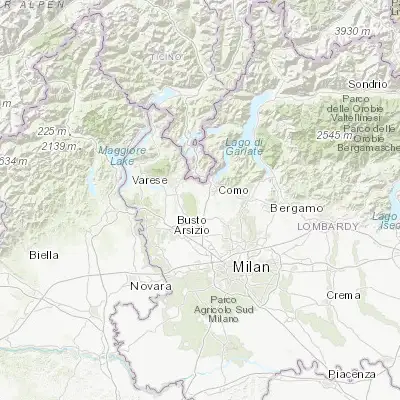 Map showing location of Bulgarograsso (45.747080, 9.006440)