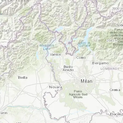 Map showing location of Caronno Varesino (45.735770, 8.831730)