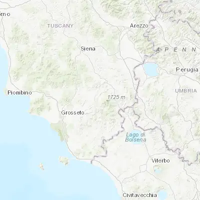 Map showing location of Castel del Piano (42.892280, 11.539030)