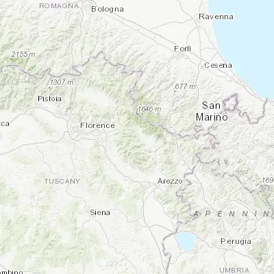 Map showing location of Castel San Niccolò (43.744450, 11.709130)