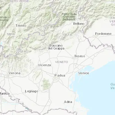 Map showing location of Castelfranco Veneto (45.671460, 11.927550)