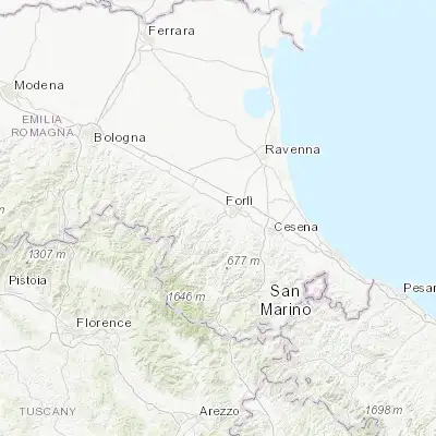 Map showing location of Castrocaro Terme e Terra del Sole (44.186760, 11.960680)