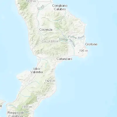 Map showing location of Cava-Cuculera Nobile (38.893830, 16.622260)