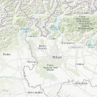 Map showing location of Ceriano Laghetto (45.629280, 9.080170)