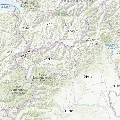 Map showing location of Chatillon (45.749910, 7.616680)