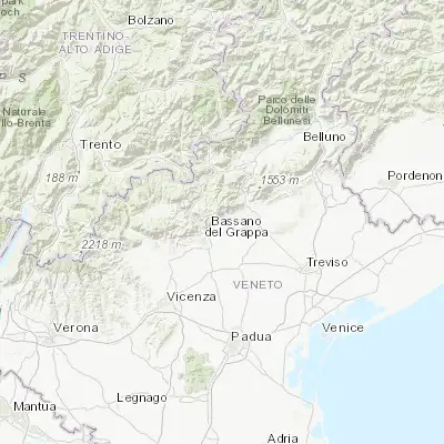 Map showing location of Crespano del Grappa (45.827930, 11.833580)