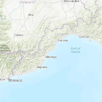 Map showing location of Finale Ligure (44.169520, 8.343600)