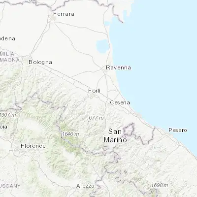 Map showing location of Forlimpopoli (44.191070, 12.128730)