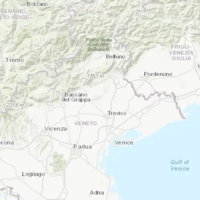 Map showing location of Giavera del Montello (45.793740, 12.166670)