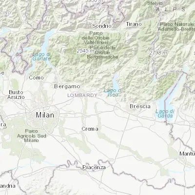 Map showing location of Grumello del Monte (45.635350, 9.875260)