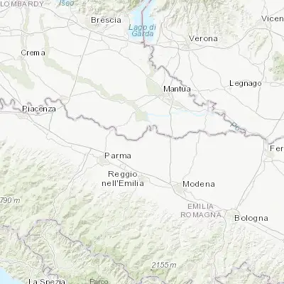 Map showing location of Gualtieri (44.897360, 10.628600)