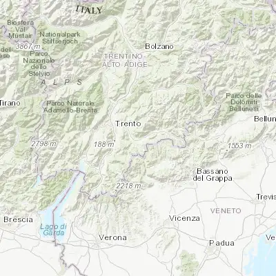 Map showing location of Levico Terme (46.012170, 11.304270)