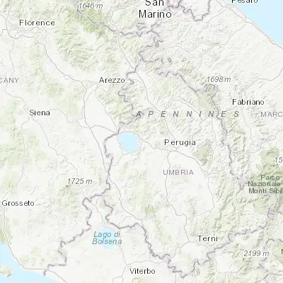 Map showing location of Magione (43.141790, 12.211690)