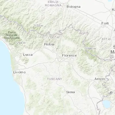 Map showing location of Mantignano-Ugnano (43.782000, 11.169580)