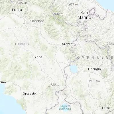 Map showing location of Marciano della Chiana (43.304940, 11.786440)