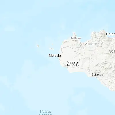 Map showing location of Marsala (37.799200, 12.436700)