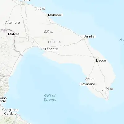 Map showing location of Maruggio (40.320540, 17.570520)