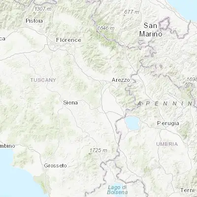 Map showing location of Monte San Savino (43.332130, 11.726630)