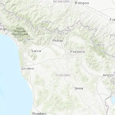 Map showing location of Montelupo Fiorentino (43.729580, 11.009970)