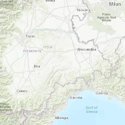 Map showing location of Nizza Monferrato (44.774160, 8.357840)